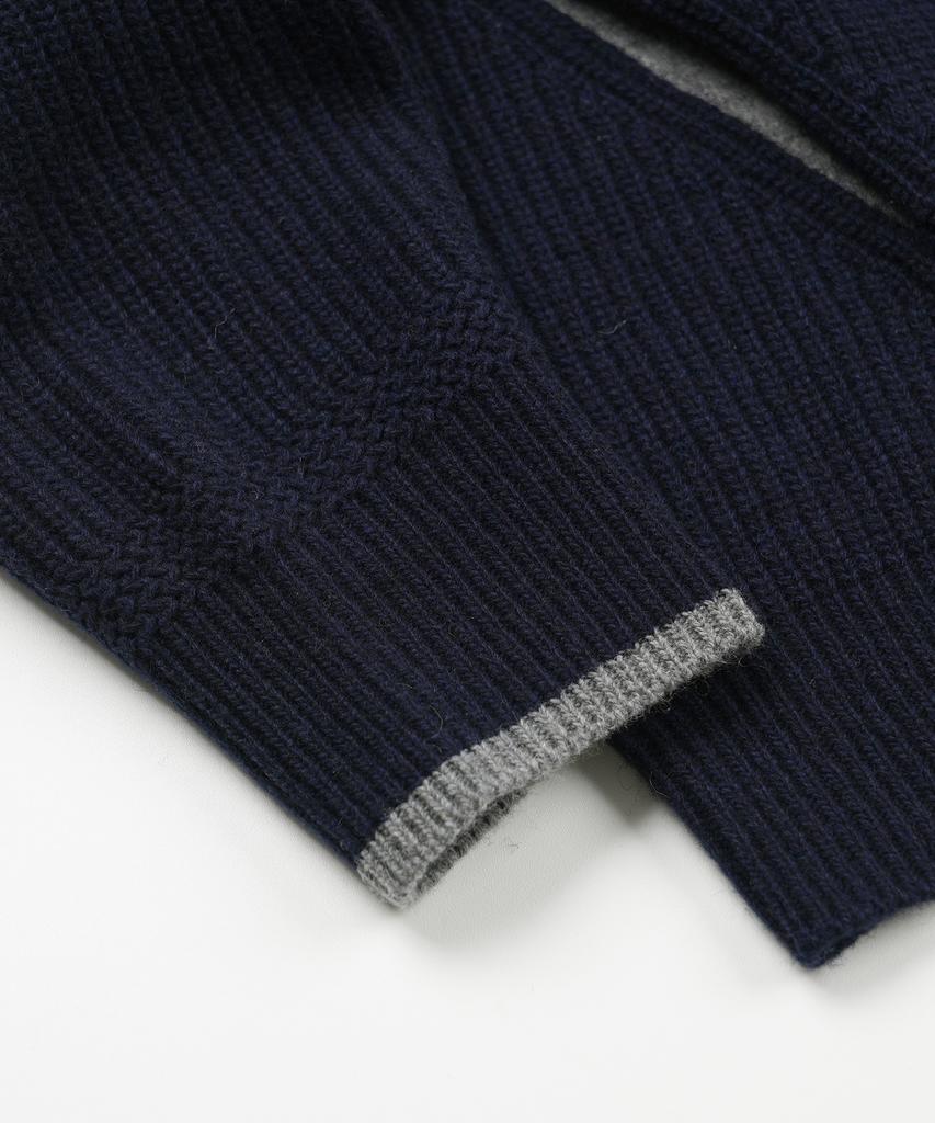 FRIZMWORKS Kangaroo Round Pullover Knit _ Navy