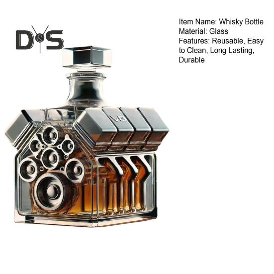 V8-motorer whiskyflaska kreativ vinkaraff dekoration personlig whiskyflaska hem bar prydnad