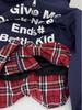 Unisex Heavyweight Faux Two-Piece Plaid Patchwork Hooded Sweatshirt: Spring/Autumn Versatile Trendy Couple Style Cardigan Jacket