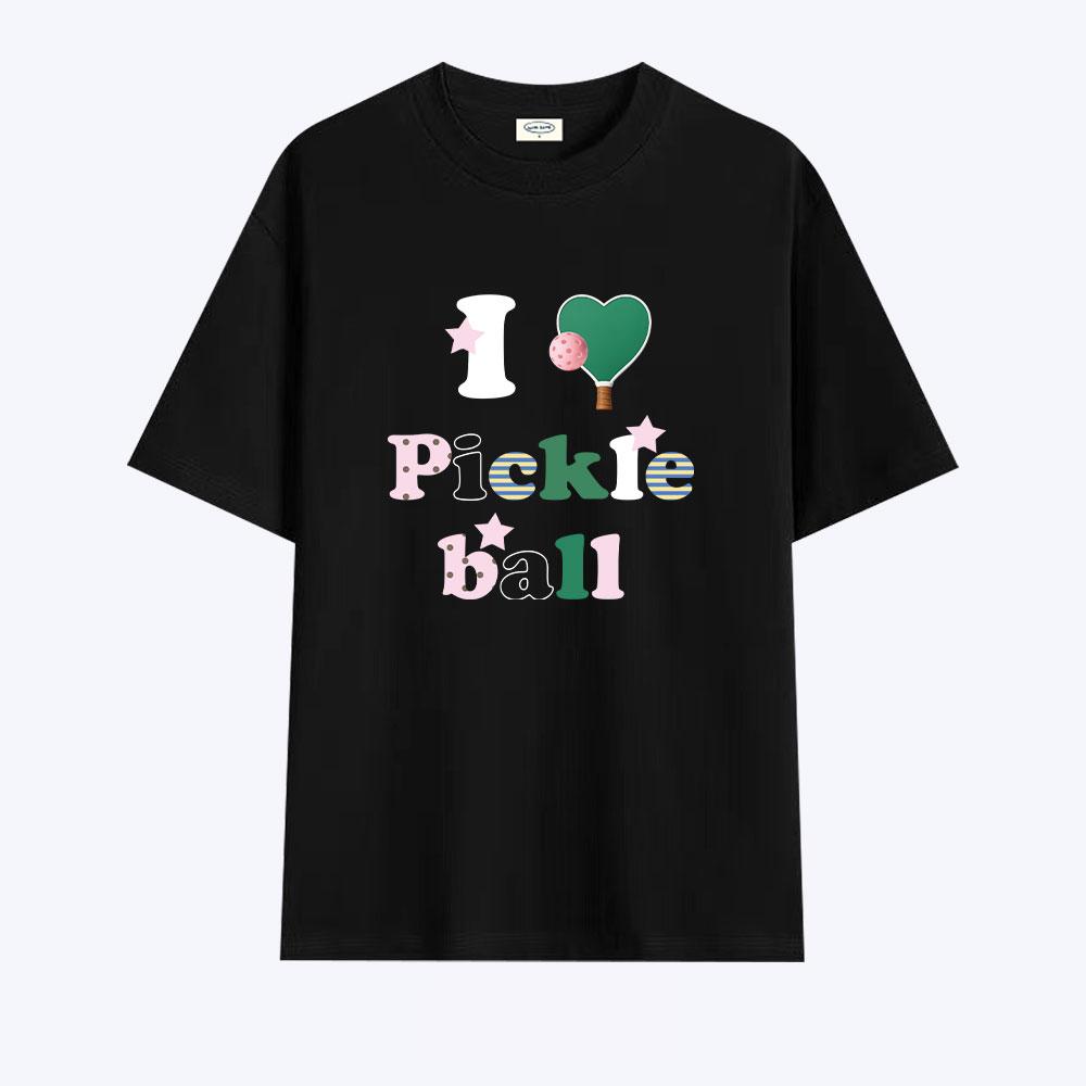 Wideusseom Love Format I Love Pickleball T-Shirt (Type A)