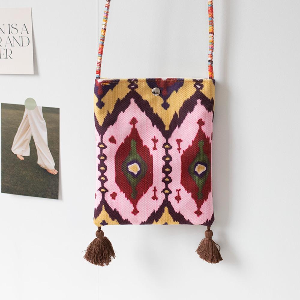 Retro Pattern Small Shoulder Bag Handbag Cartoon Tote Bag Fashion Crossbody Phone Bag  Student