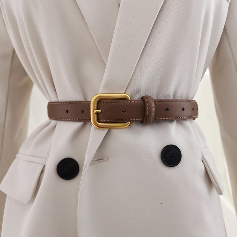 Genuine Leather Womens Belt With Alloy Buckle For Casual And Office Wear