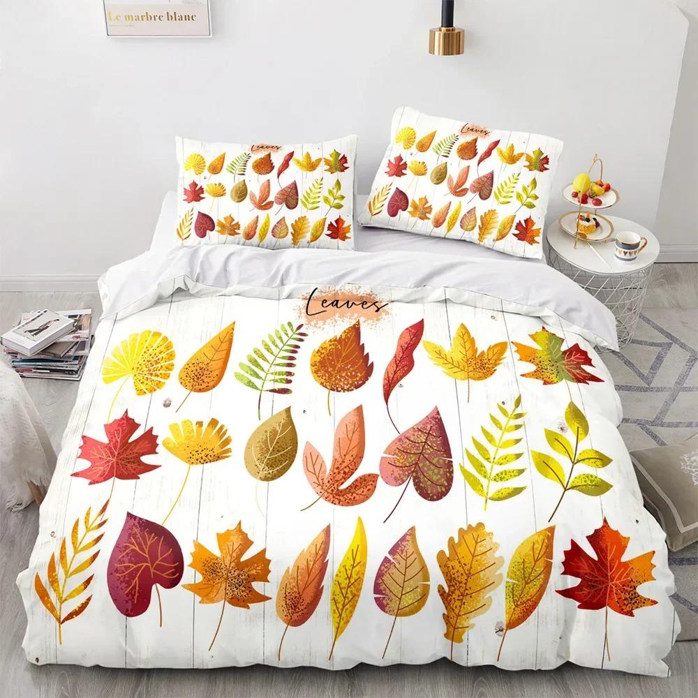 Red Flower King Queen Duvet Cover Pink Rose Bedding Set Dahlias Quilt Cover Floral Leaves White 2/3pcs Polyester Comforter Cover