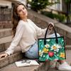 Floral Tote Bag Fashion Large Capacity Canvas Handbag for Daily Shopping Travel Carry