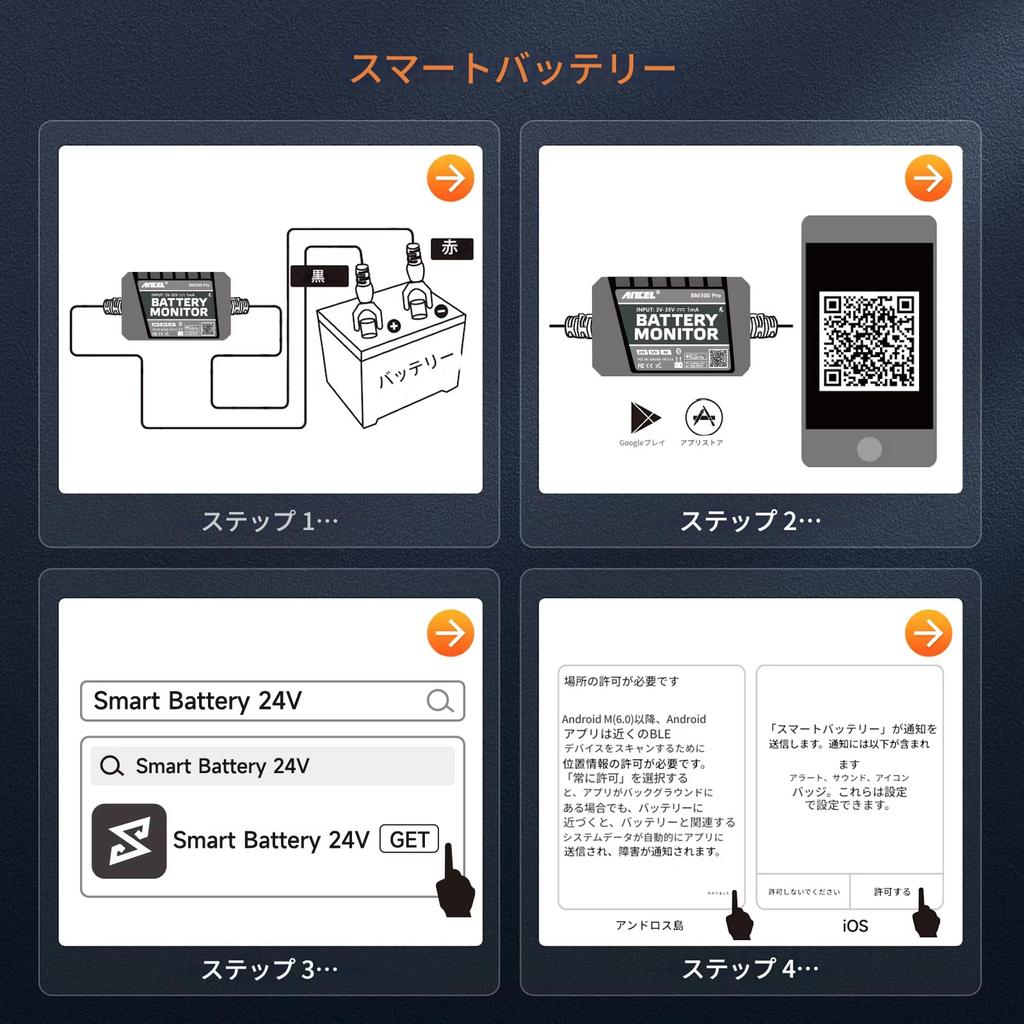 ANCEL BM300 Pro Monitor 24V Tester SOC Health Analyzer Tool