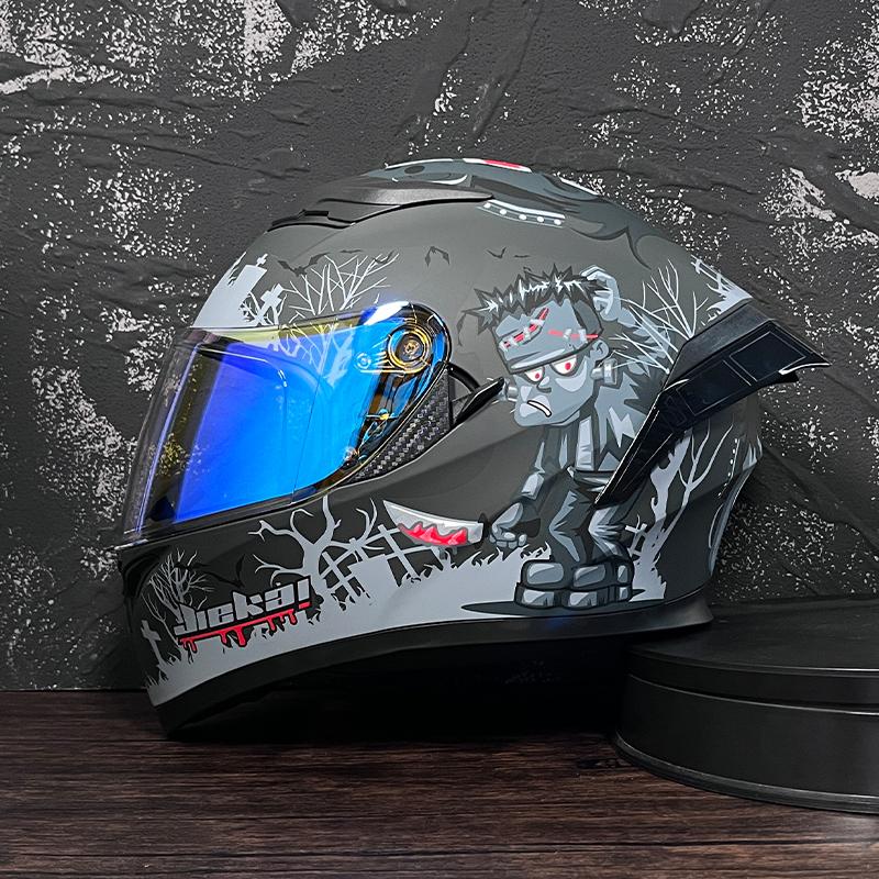 JIEKAI Motorcycle Helmet Men Full Face Casco Moto Double Visor Racing Motocross Helmet Motorbike Capacete Moto Helmets