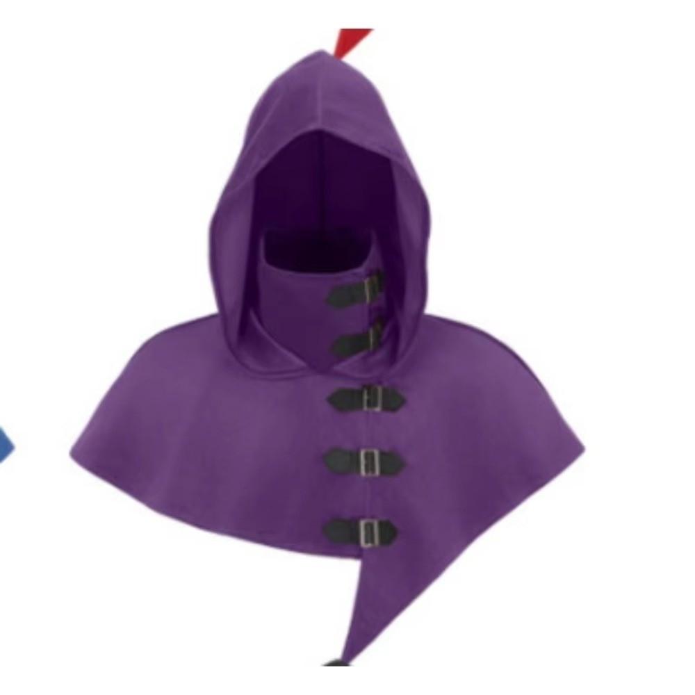 Capucha Estilo Medieval con Capucha y Sombrero Capa Étnica Cosplay Bufanda Performance Escénica
