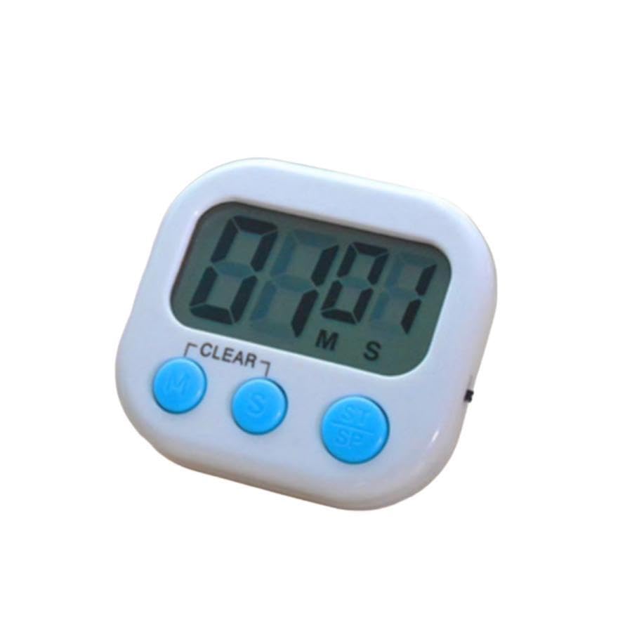 

Стильний та милий кухонний таймер зі зворотним відліком гучний та Компактний та легкий ідеально підходить для столу або підвішування довготривала функція, магнітний, звук, білий