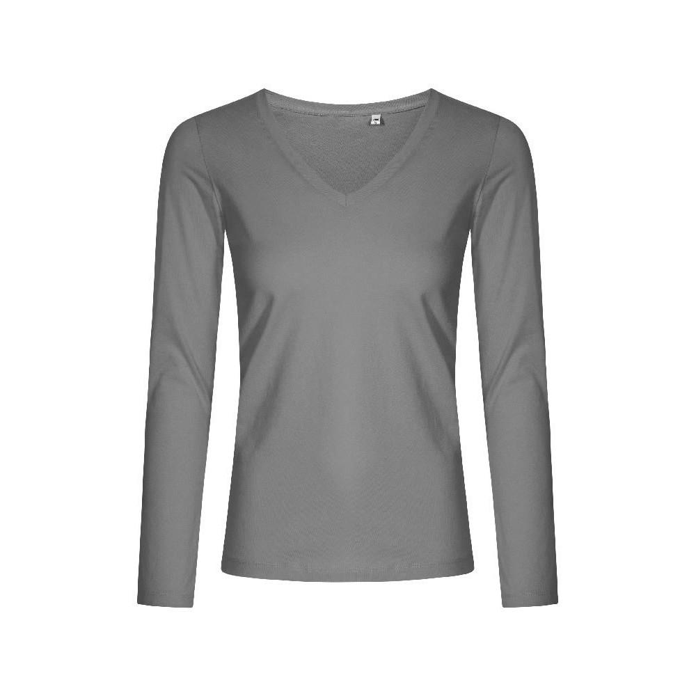 X.O By Promodoro Womens/Ladies V Neck Long-Sleeved T-Shirt