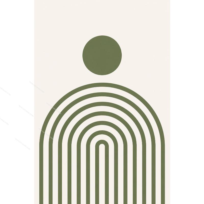Sage Green Abstract Line Art Canvas Gallery Wall Prints Minimalist Geometric Leaf Face Wall Art Boho Neutral Modern Home Decor