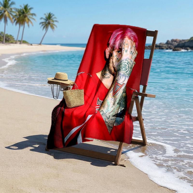 Neon Style Lil Peep Fashion Beach Towel: Ideal for Summer Adventures Soft, absorbent and quick drying suitable for swimming and bathing