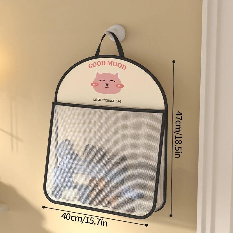 Underwear Hanging Storage Bag Household Socks Storage Net Wardrobe Hanging Hook Net Bag Portable Clothing Storage Mesh Bag