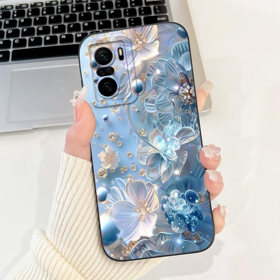 For Xiaomi Poco F3 Case Silicone Cute Cat Fashion Butterfly Flowers Love Funny Painted Phone Case M2012K11AG