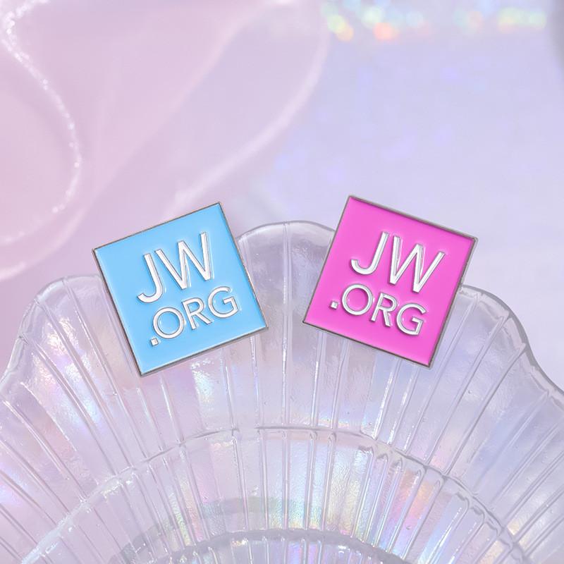 Versatile Geometric Jworg Enamel Badge In Multiple Colors Ideal For Fashion And Decoration