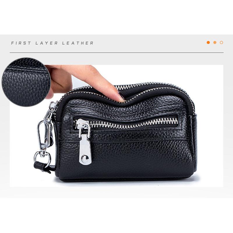 Bison Denim Portofel pentru femei la modă, cu fermoar dublu