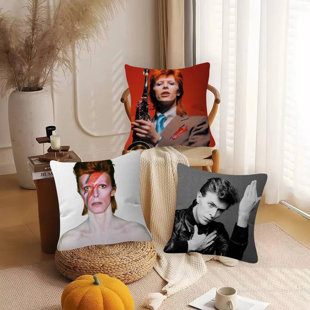 Sänger David Bowie Niedliche Cartoon L Spiel Kissenbezug Kissenhülle Polster Sofa Wurfkissen Heimdekoration Kissenbezug