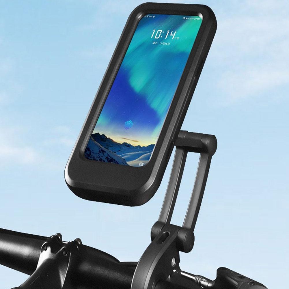 Adjustable Waterproof Bicycle Phone Holder Universal Shockproof Mobile Phone Holder Magnet Sleeve Essential For Electric H5S1