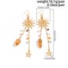 Boho Ozean Stil Quallen Seestern Jakobsmuschel Quaste Ohrringe Urlaub Silber Gold Farbe Imitationsperlen Kristall Lange Ohrringe Sommer Strand Schmuck Y2K