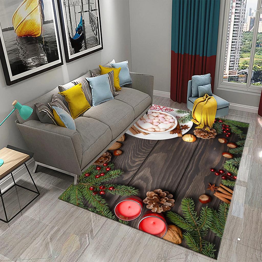 Christmas Cookies Carpet Gingerbread Man Rug Dessert Printed Rectangle Area Rugs Yoga Mats Bedroom Living Room Decor Door Mat