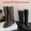 2025 Höst/Vinter Dam Svarta Retro Spetsiga Knähöga Högklackade Ridstövlar