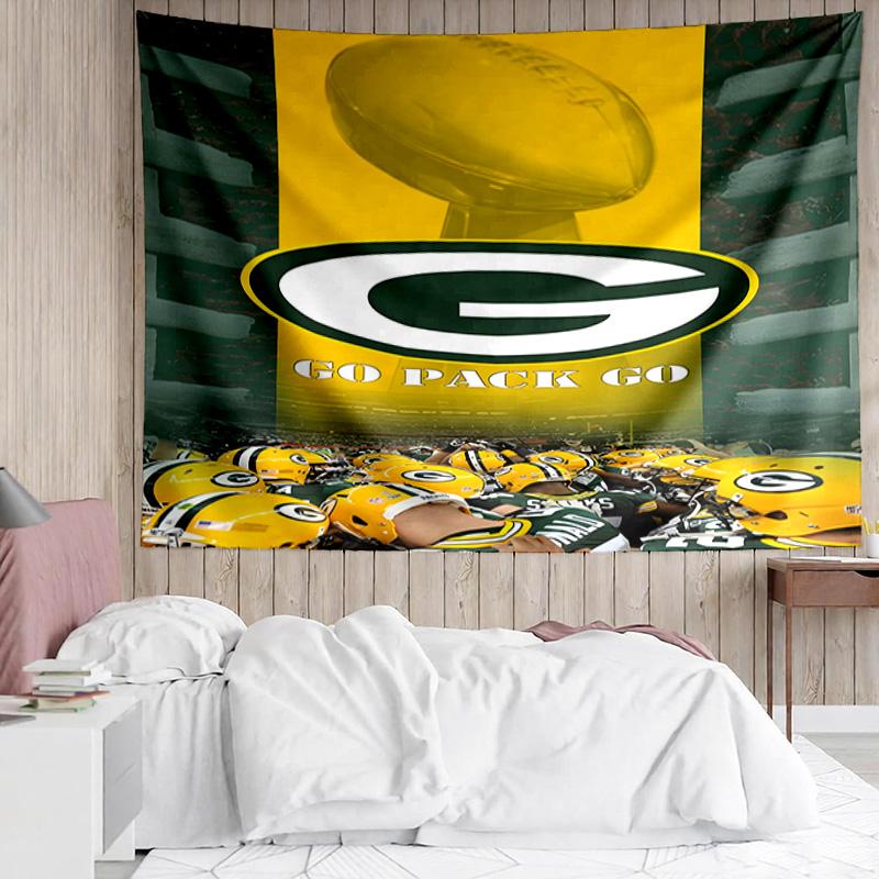 Green Bay Packers Logo Tapestry Accessories Playroom Tapestry, for Bedroom,Livingroom, Dormitory Room Wall Decor Fan Birthday Gifts