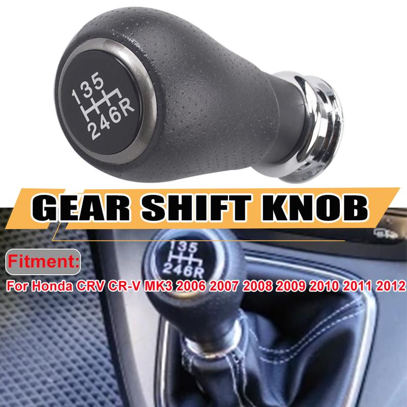 

PU Leather 6 Speed Car Manual Gear Shift Knob Shifter Lever Stick For Honda CRV CR-V MK3 2006 2007 2008-2012 Car Accessories