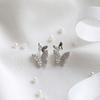 Hot-selling Butterfly Stud Earrings Full of Diamonds Simple Female Korean Version Small Temperament Earrings Jewelry Stud Earrings