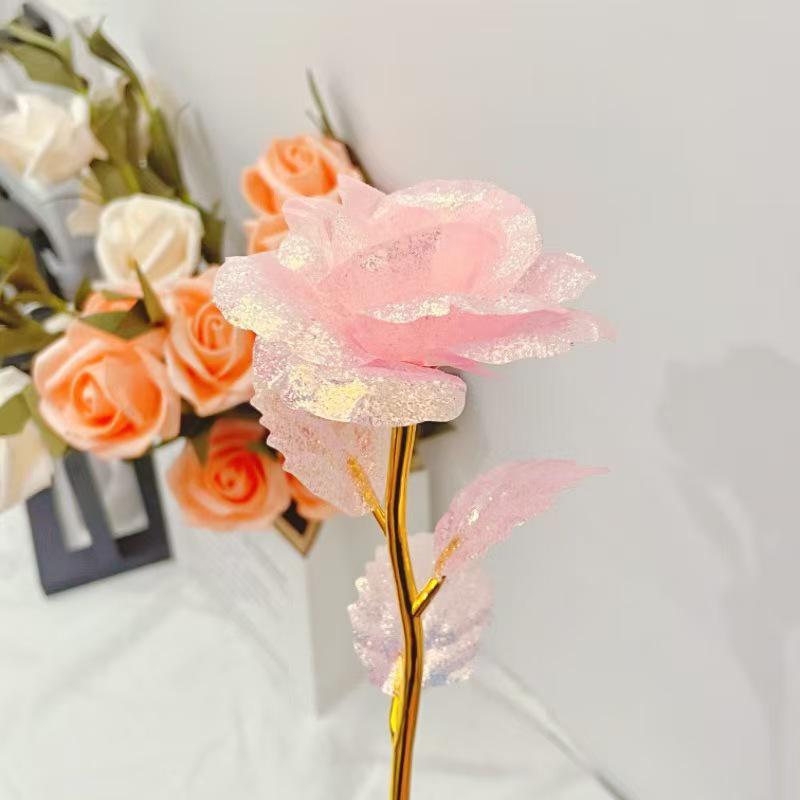 24k Gold Colored Rose for Valentine's, Mother's Day, and More: Perfect Gift for Any Occasion