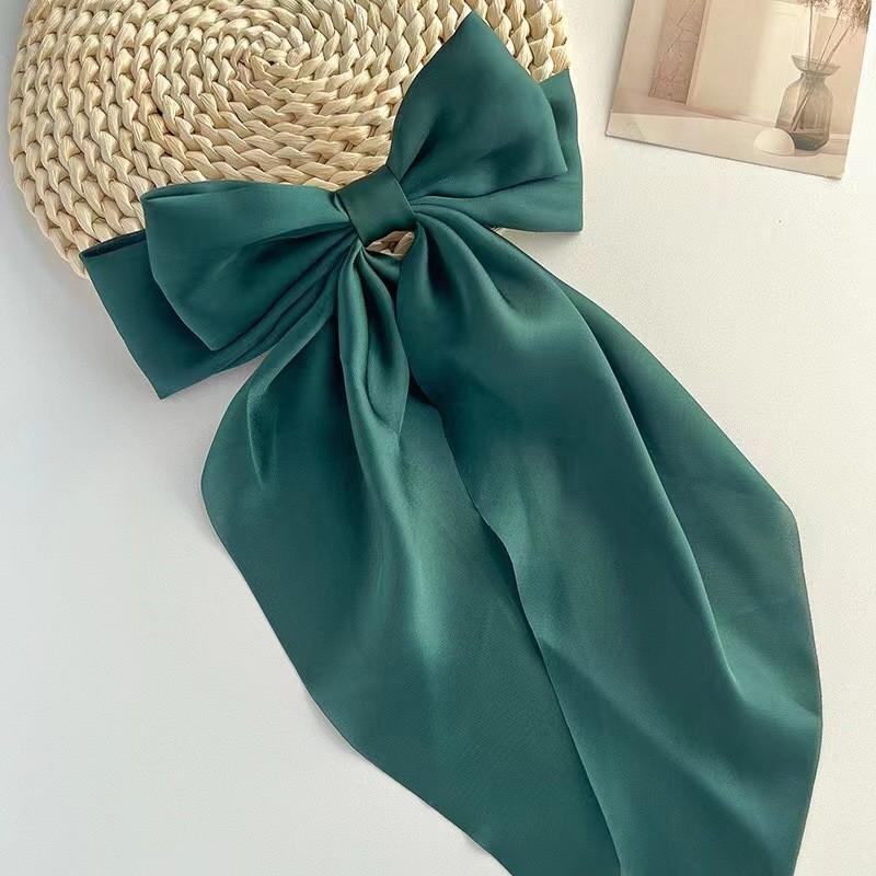 1PC Korean Big Bowknot Hair Clips for Women Girls Solid Satin Design Great for Enhancing Your Everyday Look