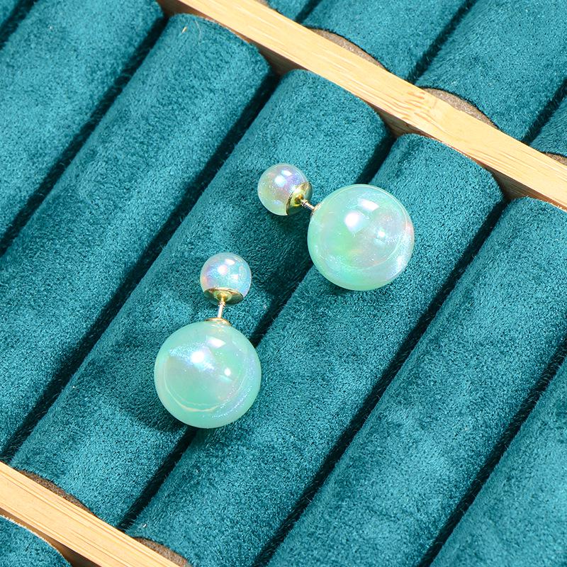 Versatile 925 Silver Pearl Bow Stud Earrings with Double-Sided Tassels