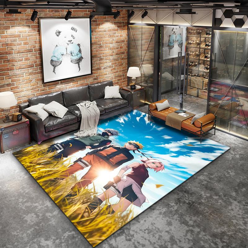 Naruto Team Celebration Carpet Rug For Living Room Bedroom Home Sofa Decoration,kids Play Nonslip Floor Mat
