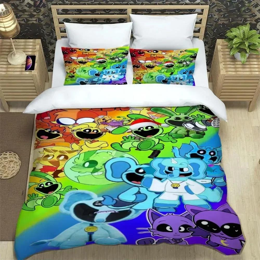 Top 3D Print Smiling Animals CATNAP DOGDAY Bedding Set Brand New Cool Anime Quilt Cover Pillowcase Soft Cartoon Children Gift