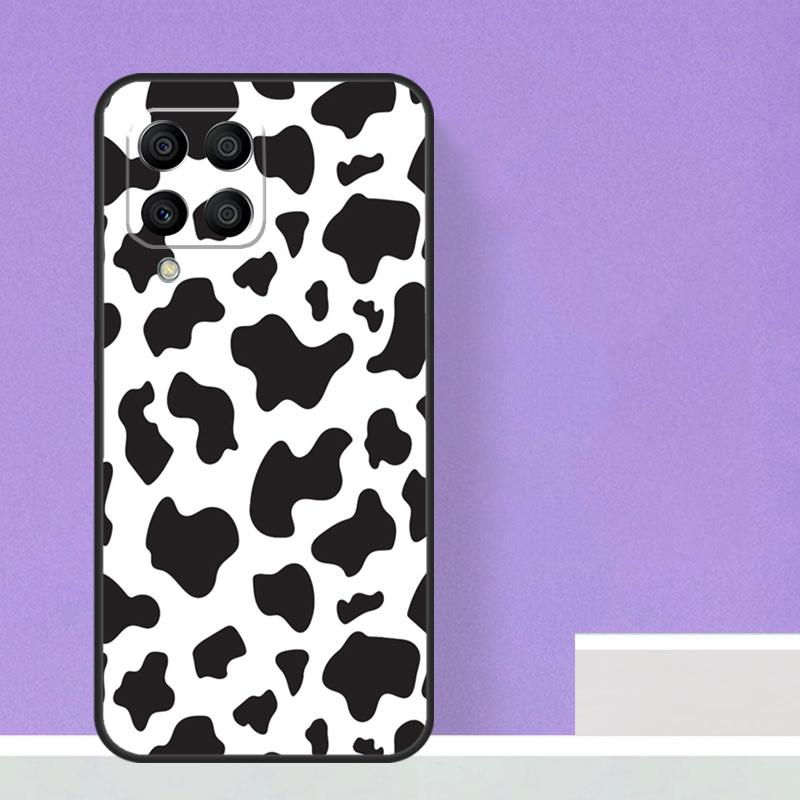 White Black Cow Print Case For Samsung Galaxy M21 M31 M15 M55 M56 M36 M16 M06 M13 M33 M53 M12 M32 M52 M14 M34 M54