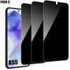 Anti-spy Tempered Glass - Samsung - Galaxy A55 5G - 3 Protectors - Scratch-Resistant - 9H