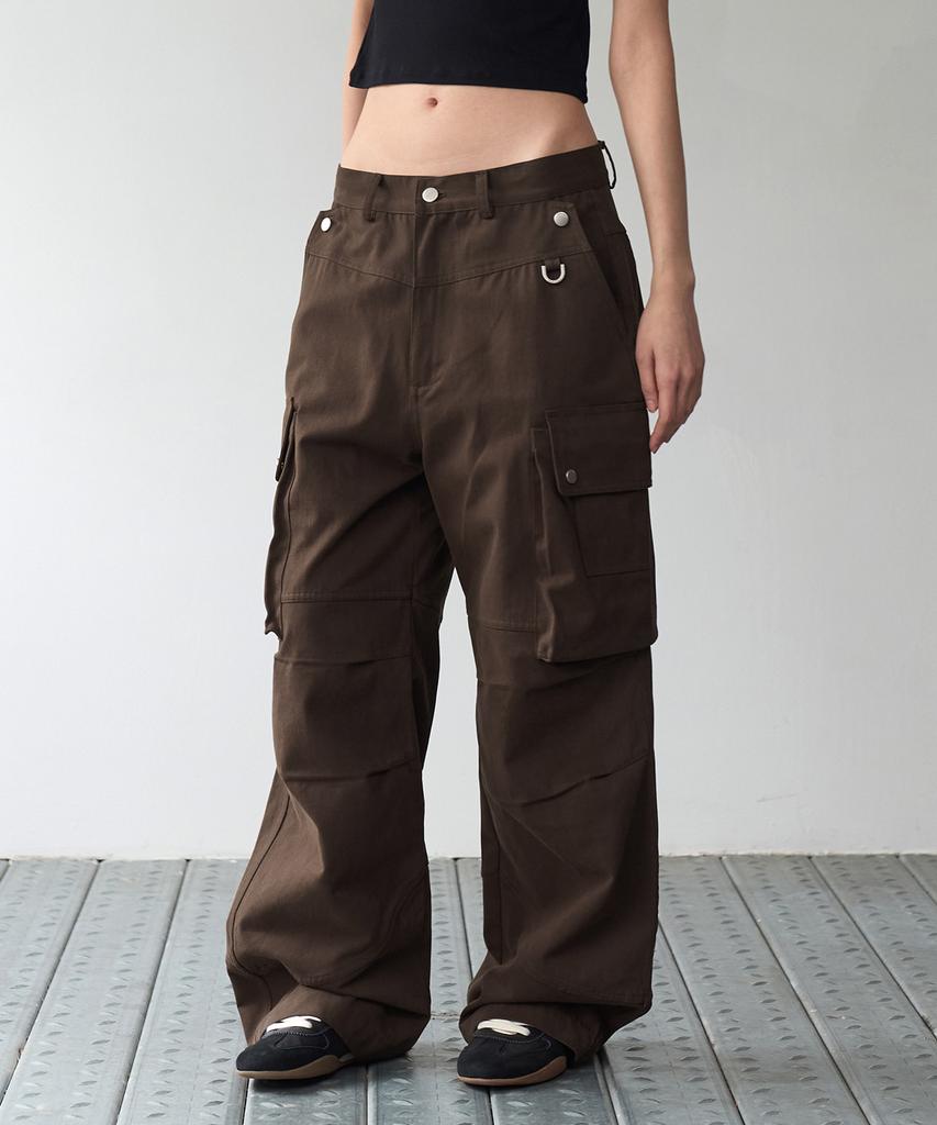 ROCKCAKE Open Pocket Cargo Pants - Brown