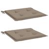 Garden Chair Cushions 2 Pcs Taupe 40x40x4 Cm Oxford Fabric