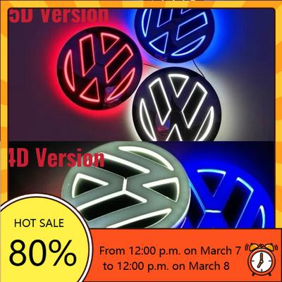 Für VW Volkswagen Jetta MK5 Golf 1 Stück VW 11cm 4D 5D Logo Licht LED Heckemblem Licht Frontgrill Emblem Für VW Bora Golf Jetta PO