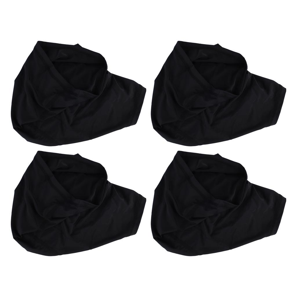 4Pcs Black Color Ice Silk Sun Protection Headgear Comfortable Breathable Headwear Face Cover for Cycling