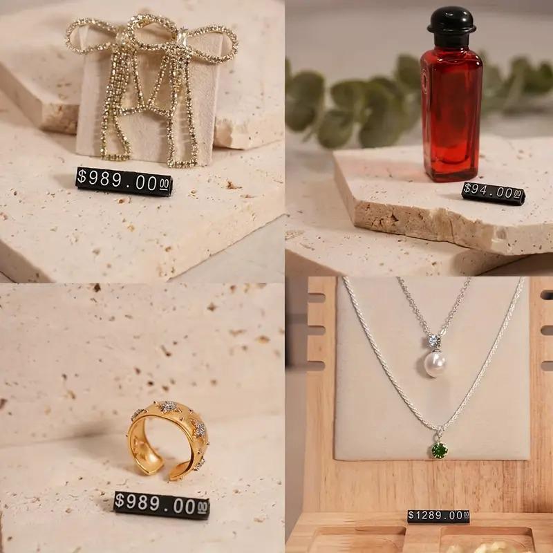 10 Sets Price Display Blocks with Numerical Letters Retail Stores Adjustable Jewelry Display Cubes Multiple Options Available