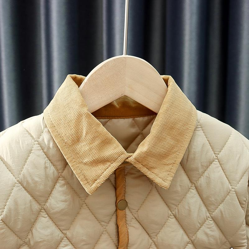 Korean Style Quilted Cotton Winter Jacket Set for Toddlers