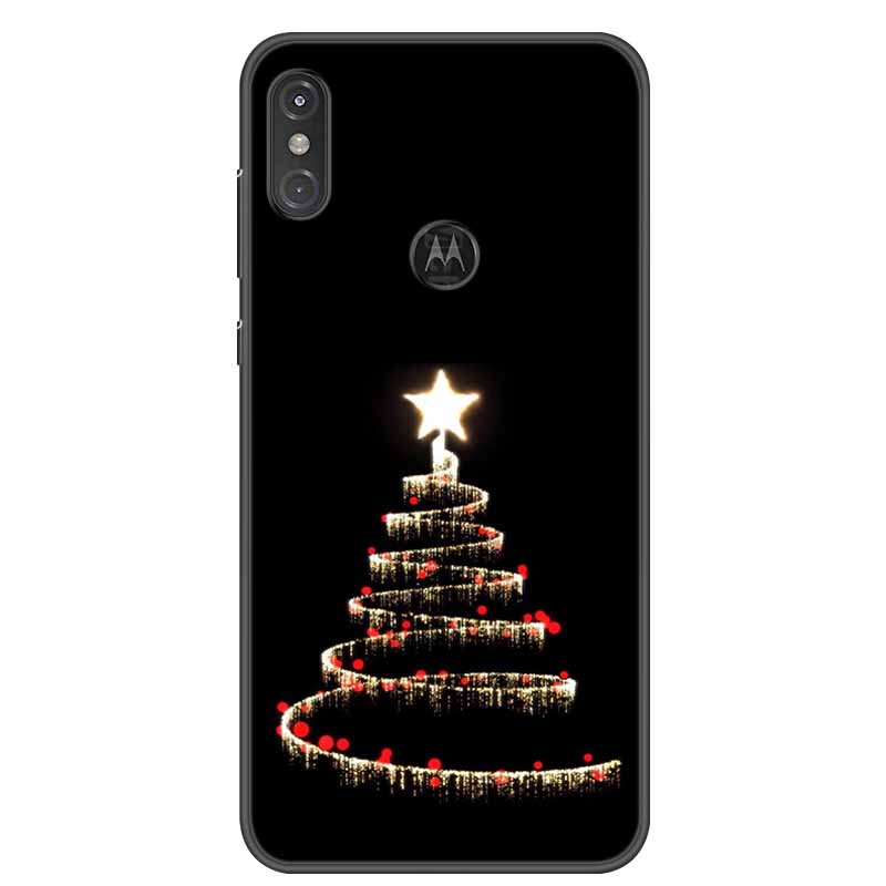 For Moto One Vision Case Luxury Silicone TPU Soft Cover Phone Case For Motorola Moto One Action Macro Shockproof Christmas Coque