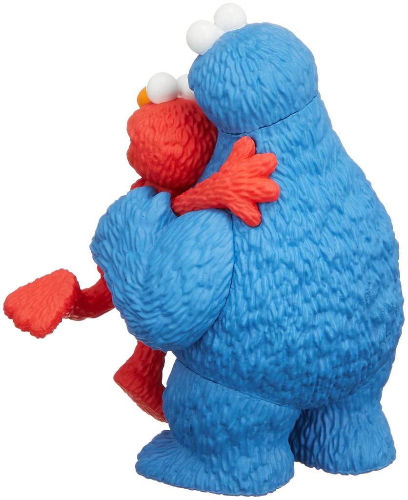 UDF Ultra Detail Figure 582 Ulica Sezamkowa Seria 2 Elmo Ciastek pomalowany i wykończony około Nie. & Potwór, figurki, 58 mm/86 mm wysokości.