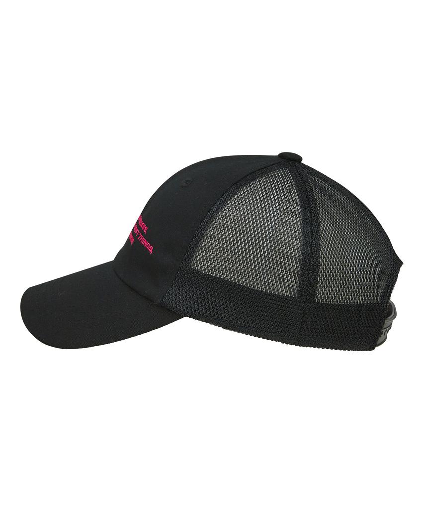 LUVISTRUE Py Lettering Mesh Cap(Black)
