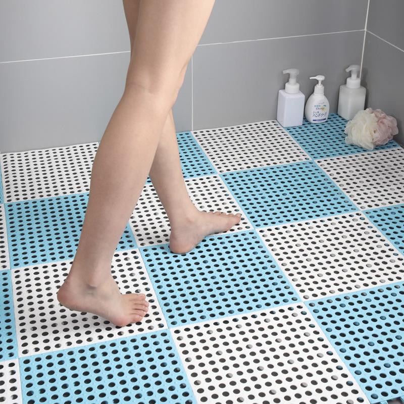 30*30cm Schneidbare Badezimmer Anti-rutsch Matte Badezimmer Große Spleiß Erdung Matte Küche Bad Dusche Bad Toilette Kunststoff Wasserdichte Fußmatte