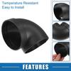 Car Heater Warm Air Ducting Pipe Elbow Outlet Single Connector 3.54'' 90mm OD