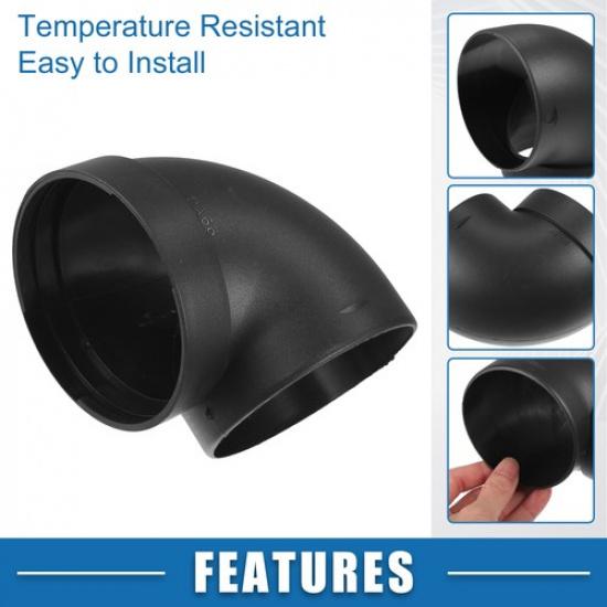 Car Heater Warm Air Ducting Pipe Elbow Outlet Single Connector 3.54'' 90mm OD