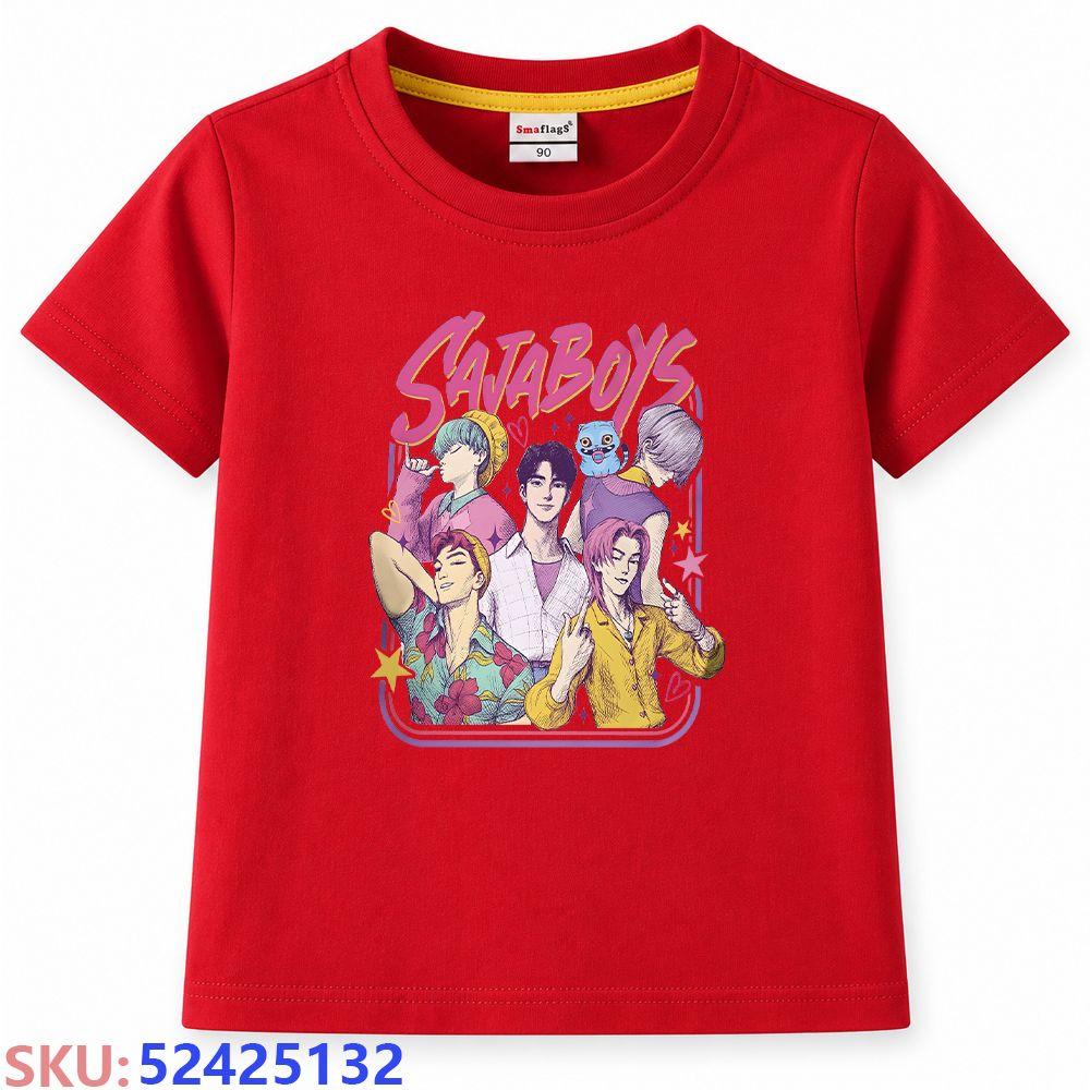 KPop Demon Hunters Children's Cartoon Print T-shirt