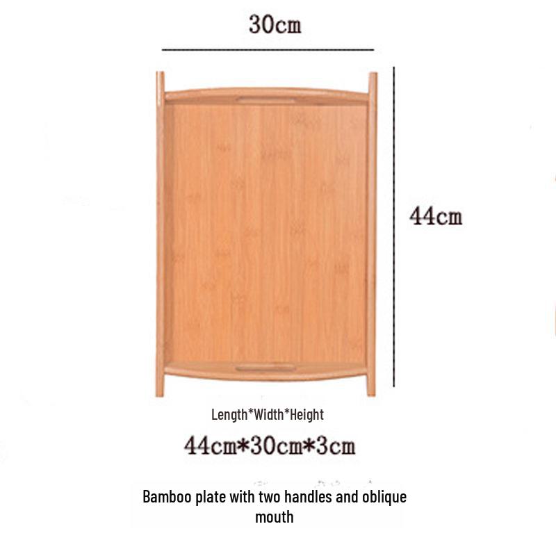 Japanese Bamboo Rectangular Tea Tray - Versatile for Household, Restaurant, Barbecue, Water Cup Storage, and Serving.