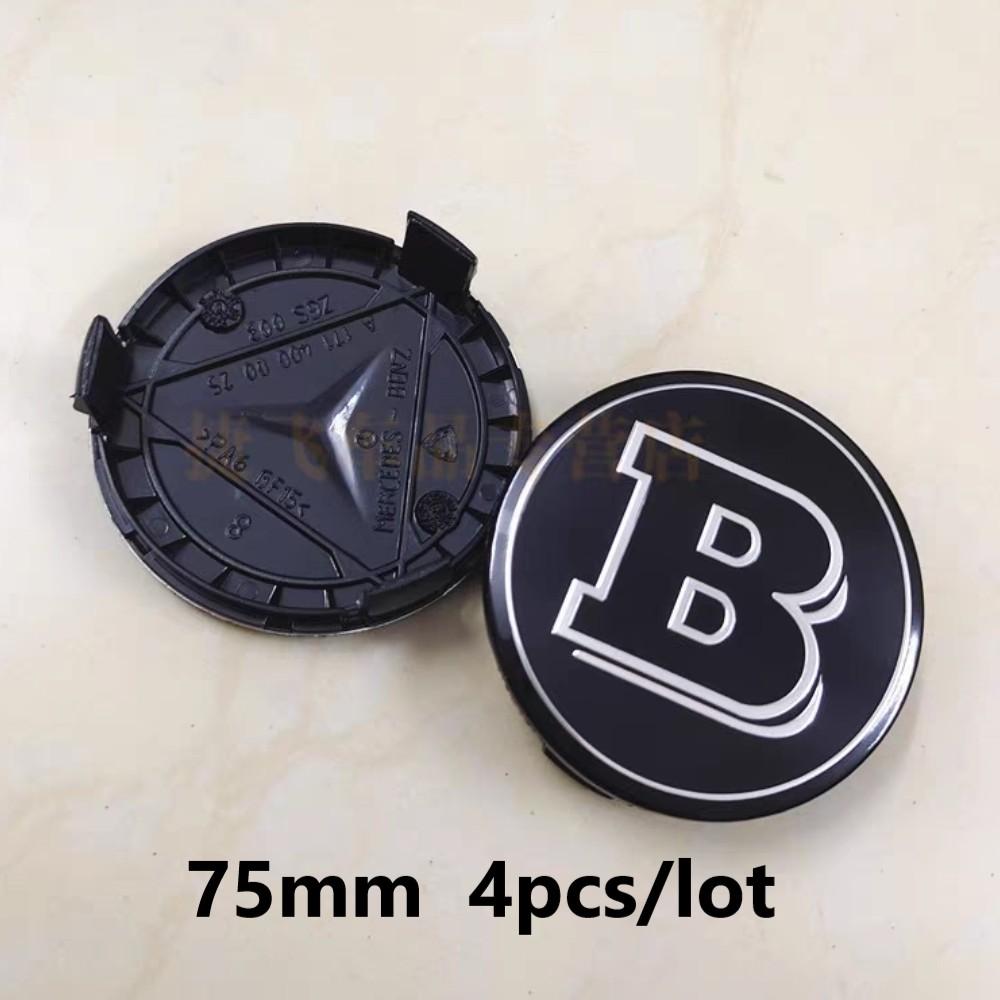 

4pcs 75mm Wheel center hub Cap for BRABUS smart GLA GLC CLA CLS W176 W177 W464 W204 W205 W206 W117 G65 G50 W212 W166 badg hubcap