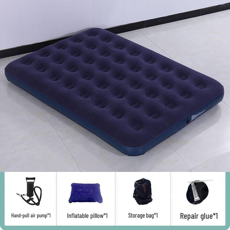 OEING Double Camping Inflatable Mattress with Hand Pump 190x130x22cm Double